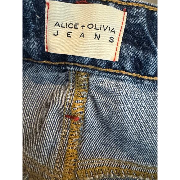 ALICE +‎ OLIVIA JEANS Rye Skirt Braided Denim Maxi Women's Size 24 Blue - Picture 6 of 9